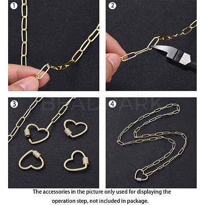 Soldered Brass Paperclip Chains CHC-D025-03G-1