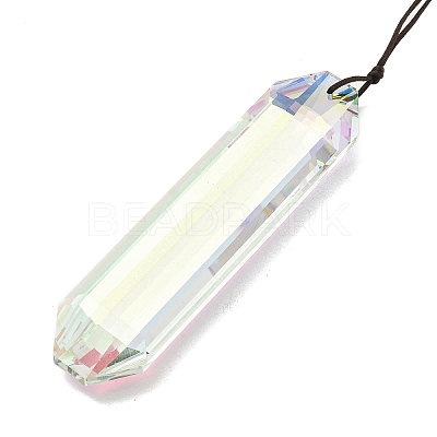 Glass Rectangle Hanging Suncatchers HJEW-P018-C01-1