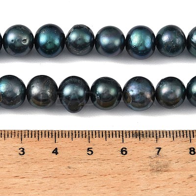 Dyed Natural Cultured Freshwater Pearl Beads Strands PEAR-L034-18A-1
