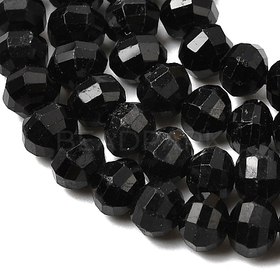 Natural Black Tourmaline Beads Strands G-K376-I02-3x4mm-1