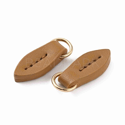 Leather Zipper Pull Tabs DIY-WH0374-82F-1