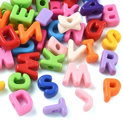 Opaque Acrylic European Beads OACR-K001-38-1