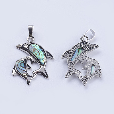 Abalone Shell/Paua Shell Pendants X-SSHEL-L008-11P-1