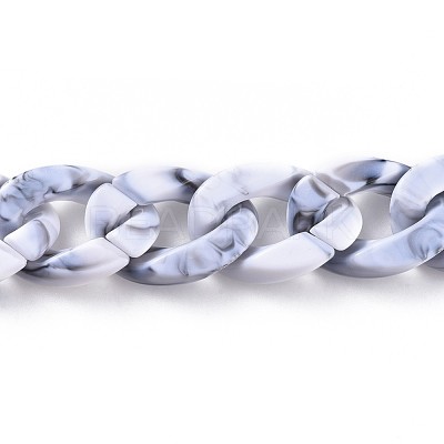 Acrylic Curb Chains AJEW-JB00505-05-1