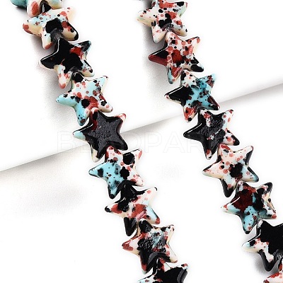 Spray Painted Synthetic Turquoise Beads Strands UNKW-T001-11K-03-1