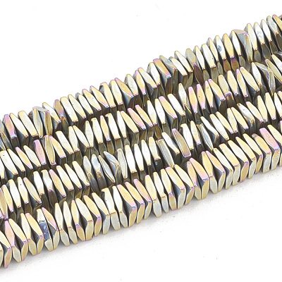Electroplate Non-magnetic Synthetic Hematite Beads Strands G-T061-129E-1