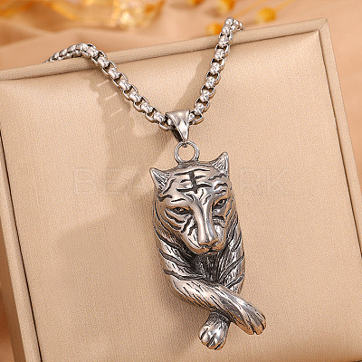 Vintage 04 Stainless Steel Pendant Necklaces for Men WG30589-01-1