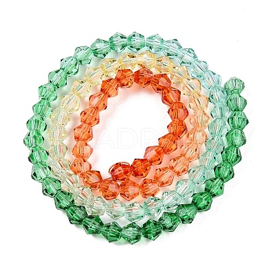 Gradient Color Baking Paint Glass Bead Strands X1-DGLA-A039-T4mm-A013-1