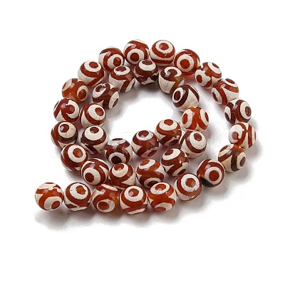 Tibetan Style dZi Beads Strands G-P526-D08-02-1