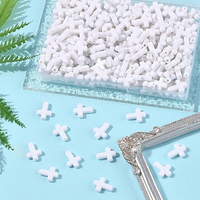 200Pcs Opaque Acrylic Beads SACR-FS0001-39I-1