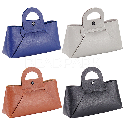 4Pcs 4 Colors Pouch Case Shape PVC Glasses Case AJEW-BC0004-10-1