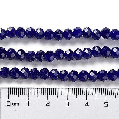 Baking Paint Imitation Jade Glass Bead Strands X-DGLA-A034-J8MM-A33-1