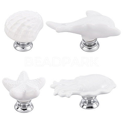 4 Bags 4 Styles Porcelain Drawer Knobs FIND-WR0012-93A-1