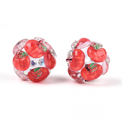 Fruit Round Resin Beads RESI-T059-03C-1