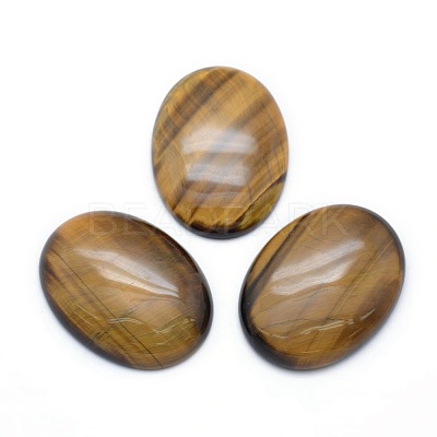 Natural Tiger Eye Cabochons G-P393-I11-1
