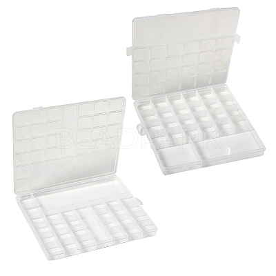 2Pcs 2 Style Transparent Plastic Bead Containers CON-SZ0001-29-1