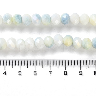 Electroplate Glass Beads Strands LAMP-S068-02O-1