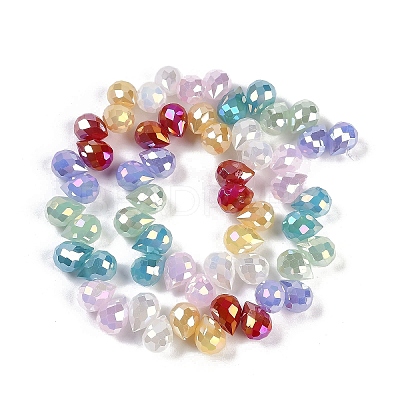 Electroplate Glass Beads Strands EGLA-B009-02-1
