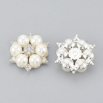 Alloy Rhinestone Flat Back Cabochons RB-S048-19S-1