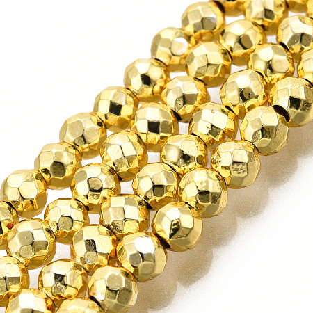 Electroplate Non-magnetic Synthetic Hematite Bead Strands X-G-Q465-16G-1