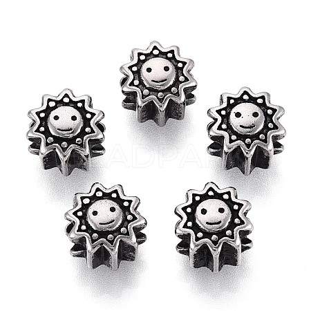 304 Stainless Steel European Style Large Hole Beads STAS-T072-114AS-1
