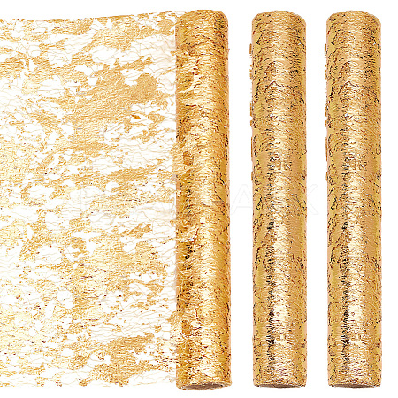 Gold Foil Polyester Mesh Tablecloth AJEW-WH0348-474-1