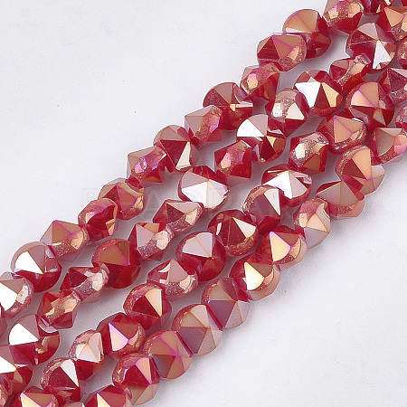 Electroplate Glass Beads Strands EGLA-S179-02A-H01-1