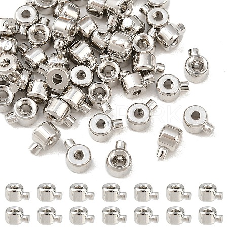 50Pcs Brass Crimp Beads KK-YW0003-69P-1