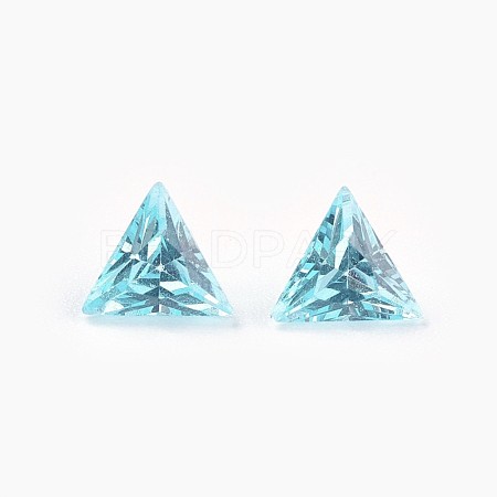 Cubic Zirconia Pointed Back Cabochons ZIRC-WH0001-A09-1