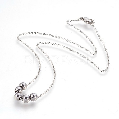Stainless Steel Pendant Necklaces NJEW-JN02251-1
