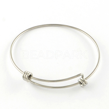 Adjustable 201 Stainless Steel Expandable Bangle Making X-STAS-R069-04-1