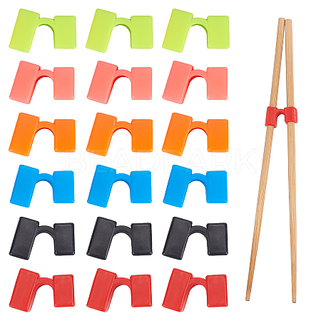 30Pcs 6 Colors Plastic Chopsticks Aid AJEW-GF0005-41-1