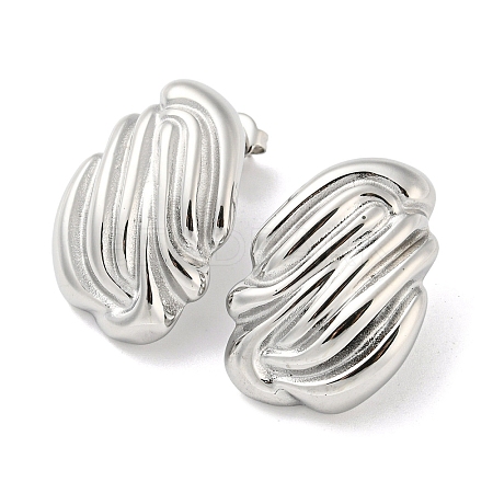 Non-Tarnish 304 Stainless Steel Stud Earrings LS-EJEW-G367-06P-1