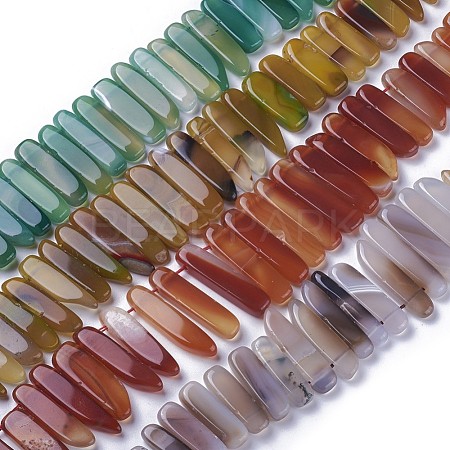 Dyed Natural Agate Beads Strands G-F595-G-1