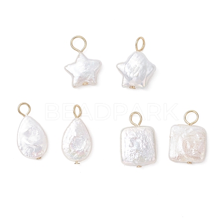 3Pcs 3 Styles Natural Keshi Pearl Pendants PALLOY-JF04240-1