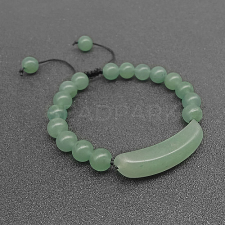 Natural Green Aventurine Bead Braided Bead Bracelets for Women Men LS5537-9-1