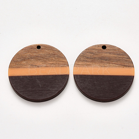 Resin & Walnut Wood Pendants RESI-S384-009A-A02-1