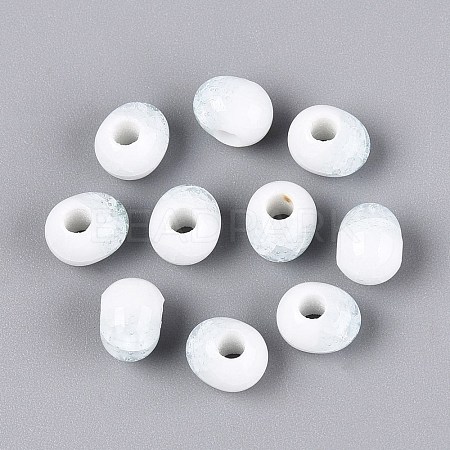 Handmade Crackle Porcelain Beads PORC-Q008-06A-01-1