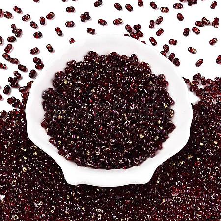 Picasso Spray Painted Glass Seed Beads SEED-T006-04-28-1