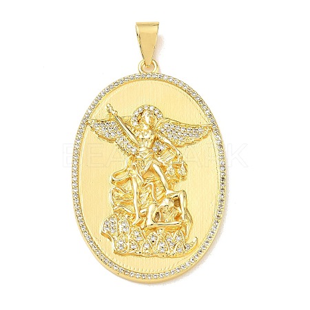 Religion Brass Micro Pave Clear Cubic Zirconia Big Pendants KK-A303-10F-G-1