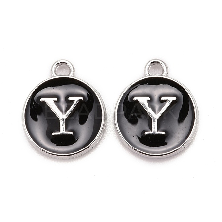 Platinum Plated Alloy Charms ENAM-S118-02Y-P-1