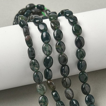 Natural Moss Agate Beads Strands G-Z006-A41-1
