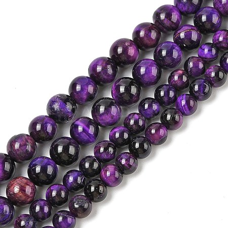 Grade AB Natural Tiger Eye Beads Strands G-B133-A02-8MM-04-1