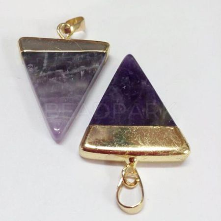 Triangle Shaped Natural Gemstone Pendants X-G-F0135-01G-1