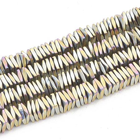 Electroplate Non-magnetic Synthetic Hematite Beads Strands G-T061-129E-1