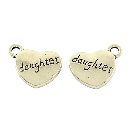 Tibetan Style Alloy Family Charms X-TIBEP-5422-AS-LF-1