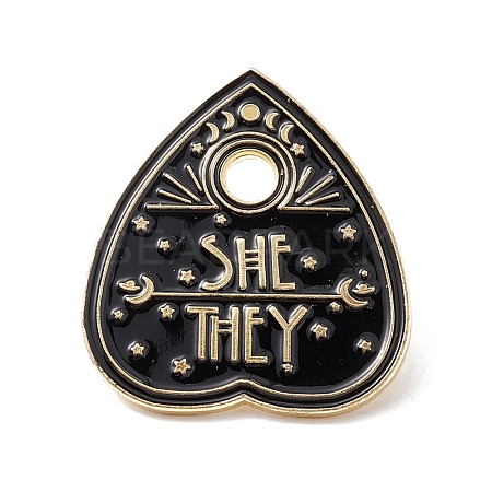 She They Word Enamel Pin JEWB-H007-01G-1