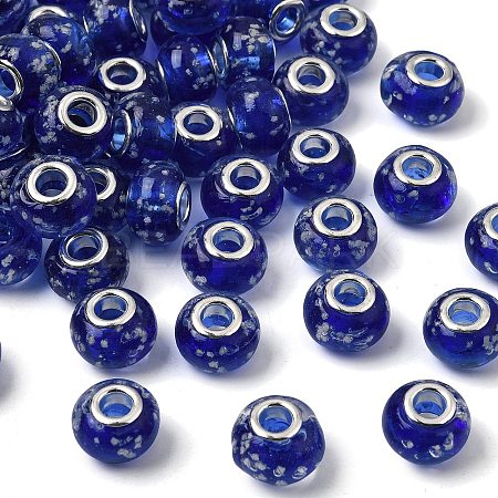 Glow In The Dark Handmade Luminous Style Lampwork Large Hole European Beads LPDL-R007-02B-1