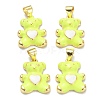 Brass Enamel Pendants KK-A153-06G-F-1