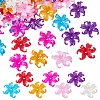 70Pcs 7 Colors Opaque Acrylic Bead Caps OACR-DC0001-51-1